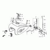 Схема вузла: Паливний бак для Honda GL1500 F6C
