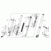 Схема вузла: Вилка передньої осі для Honda CRF450 CRF450RX