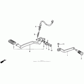Схема вузла: Pedal 90-93 для Honda VFR750F Interceptor