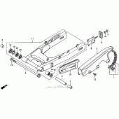 Схема вузла: Задній важіль (Маятник) для Honda CBR1000 CBR1000F Hurricane