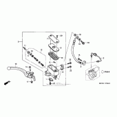 Схема узла: Перед. тормозной цилиндр (st1300a) для Honda ST1300 Pan-European