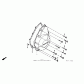 Схема вузла: Ліва кришка картера для Honda CBR1100XX Blackbird