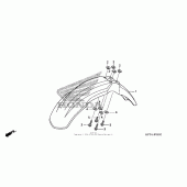 Схема узла: Переднее крыло для Honda CRF150 CRF150F