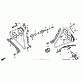 Схема узла: Цепь ГРМ & Натяжитель & Успокоитель для Honda ST1300 Pan-European