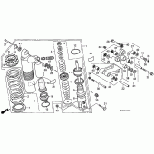 Схема узла: Задняя подвеска для Honda XR650