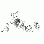 Схема узла: Левая крышка картера для Honda CR250