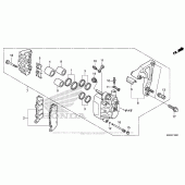 Схема вузла: Задній гальмівний супорт для Honda GL1800 Gold Wing F6B Bagger