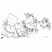 Схема узла: ветровое стекло (GL1800A1/A2/A 3) для Honda GL1800 Gold Wing