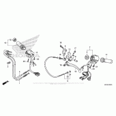 Схема вузла: Пульт управління рульовой & Тросик для Honda VT1300 Fury