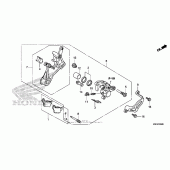 Схема вузла: Задній гальмівний супорт для Honda CRF150 CRF150RB
