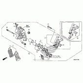 Схема узла: Передний-правый тормозной суппорт для Honda NT700 NT700V