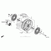 Схема вузла: Переднє колесо для Honda CBR600 CBR600RR