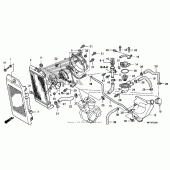 Схема узла: Радиатор для Honda VT750 Shadow Spirit