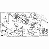 Схема узла: Карбюратор в сборе для Honda CBR600 CBR600F4