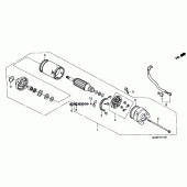 Схема вузла: Стартер електричний для Honda VT750 Black Widow