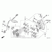 Схема узла: Правый-передний тормозной суппорт для Honda VFR1200 VFR