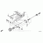 Схема вузла: Задній важіль (Маятник) для Honda VT750 Shadow Aero