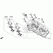 Схема вузла: Клапанна кришка для Honda CBR1000 CBR1000RR (ABS) Fireblade