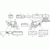 Схема узла: Информационные наклейки для Honda VF750 Magna