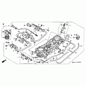 Схема вузла: Throttle body (assy.) ( `00-`01) для Honda RVT1000R RVT RC51