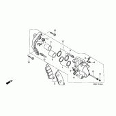 Схема узла: Front brake cylinder для Honda VT600 Shadow VLX