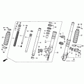 Схема вузла: Вилка передньої осі для Honda XR250