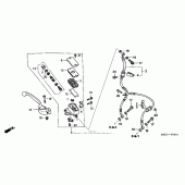 Схема узла: Перед. тормозной цилиндр ( 05-) для Honda CBR600 CBR600RR