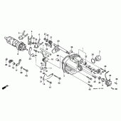 Схема узла: Копирный вал и Вилки и Вал переключения для Honda CB750 Seven Fifty