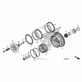 Схема вузла: Зчеплення для Honda CBR600 CBR600RR