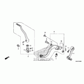 Схема вузла: Pedal + kick starter arm для Honda CRF150 CRF150RB