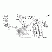 Схема узла: Задний тормозной цилиндр для Honda VFR1200 VFR