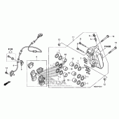 Схема узла: Передний-правый тормозной суппорт для Honda VFR1200 VFR