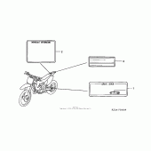 Схема вузла: Інформаційні наклейки для Honda CR250