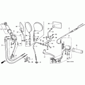 Схема вузла: Switch / cable для Honda VT1100 Shadow ACE