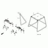 Схема узла: Подножки для Honda CR250