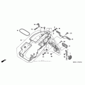 Схема вузла: Заднє крило для Honda CB600F 599