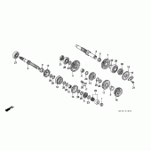 Схема вузла: Трансмісія для Honda NX650 Dominator