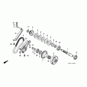 Схема узла: Привод стартера для Honda CB750 Seven Fifty