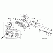 Схема вузла: Верхня траверса і Кліпон керма (CB600F2 / F22) для Honda CB600F Hornet S