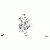 Схема вузла: Клапанна кришка для Honda CRF450 CRF450R