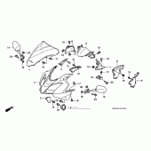 Схема вузла: Передній обтічник для Honda VFR800 Interceptor