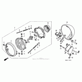 Схема вузла: Головний світло (2) для Honda VF750 Magna