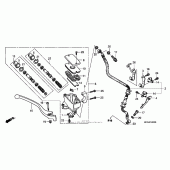 Схема вузла: Передній гальмівний циліндр для Honda VTX1300