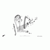 Схема вузла: Cam chain + tensioner (1) для Honda CRF150 CRF150F