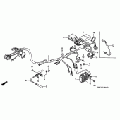 Схема вузла: Жгут проводки / котушка запалювання для Honda SLR650