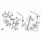 Схема узла: Передний тормозной цилиндр (ST1100AT/AV/AW) для Honda ST1100 Pan-European
