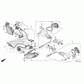 Схема вузла: Поворотники для Honda CBR1000 CBR1000RR Fireblade