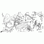 Схема узла: Перед. cover для Honda FSC600 Silver Wing