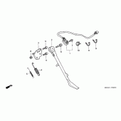Схема вузла: Бічна підніжка для Honda VT750 Shadow Aero