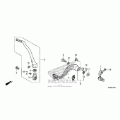 Схема вузла: Pedal + kick starter arm для Honda CRF250 CRF250R